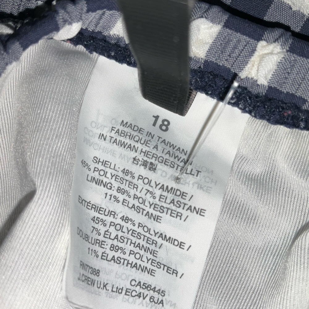 J. Crew gingham Ruched Bandeau one-piece strapless Swimsuit - Picture 6 of 6